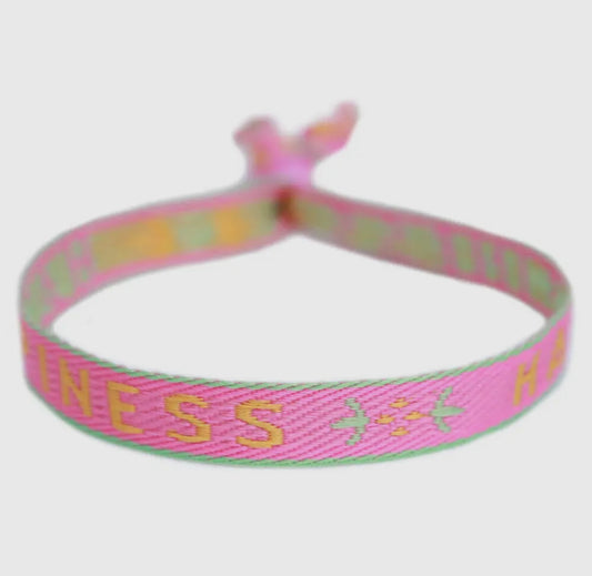 Gewebtes Armband - Happiness