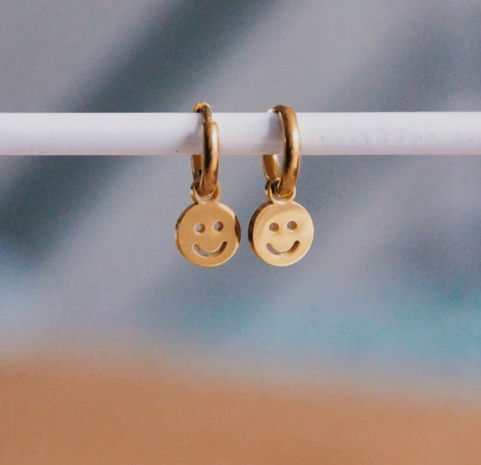 Hoops aus Edelstahl mit Smiley