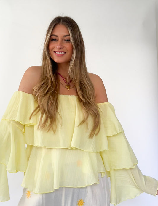 Off-Shoulder Volantbluse LUNARA